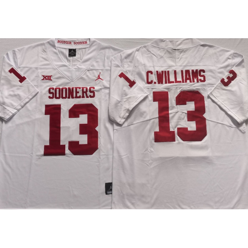 Men_s_Oklahoma_Sooners_13_C.WILLIAMS_White_Stitched_Jersey_0gVsBQ4JS