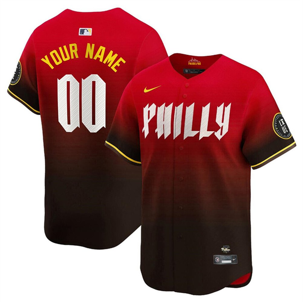 Mens-Philadelphia-Phillies-Active-Player-Custom-Red-2024-City-Connect-Limited-Stitched-Jersey