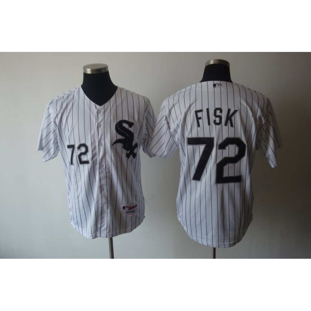 White_Sox_72_Carlton_Fisk_Stitched_White_MLB_Jersey_WzpXx9BUw